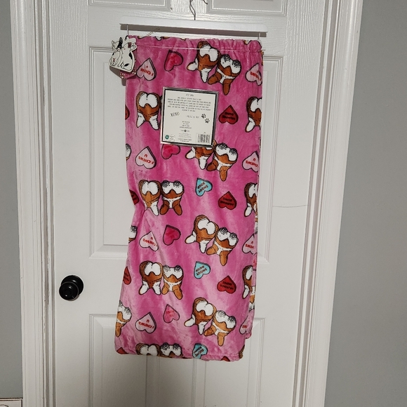 Pickle & Dot Pink Corgi Valentines's Day Blanket Throw NWT - Picture 4 of 12